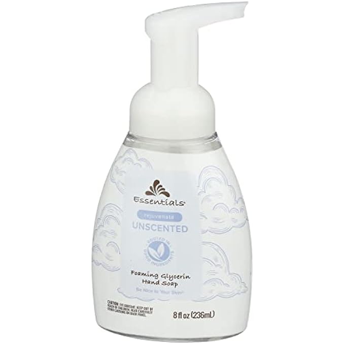 ESSENTIALS FOAMING GLYCERIN HAND SOAP, UNSCENTED, 8-FLUID OUNCE, PACK OF 2 - Image 2